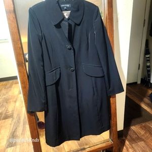 ANNE KLEIN NICE! VINTAGE PETER PAN COLLAR RAIN/TRENCH COAT SIZE SM